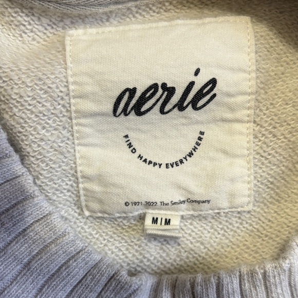 Aerie Gray Santa's BFF Crew Neck Sweater - Picture 3 of 6